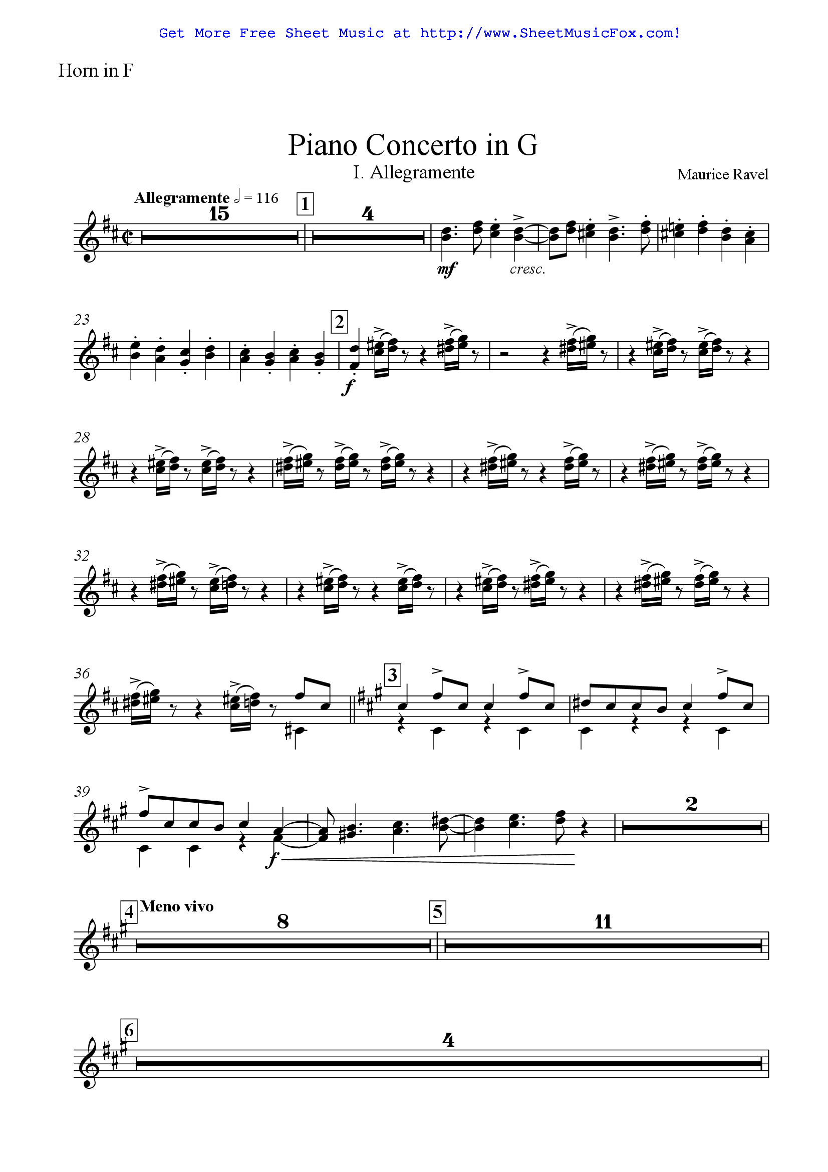 ravel piano concerto in g score pdf